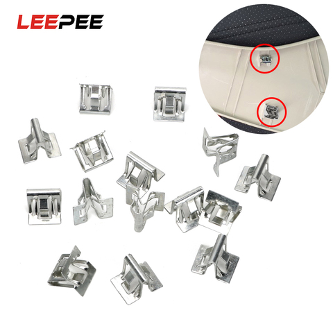 LEEPEE 15 Pieces Car Fasteners Universal Car Dashboards DVD CD Panel Interior Trim Plate Fixed Iron Clip Buckle Auto Accessories ► Photo 1/6