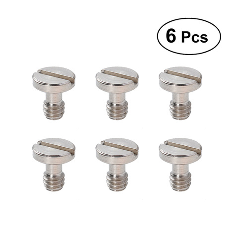 6Pcs Portable Metal Stainless Steel Universal 1/4 Screws Without Handle For Quick Release Monopod Plate Camera Tripod ► Photo 1/6