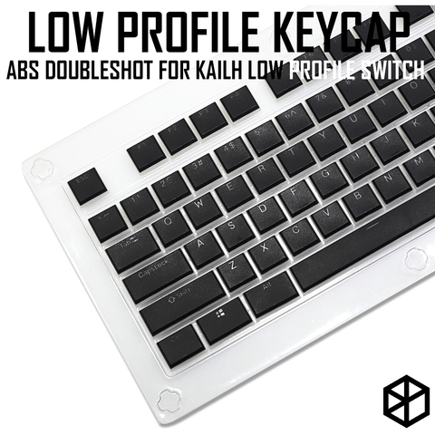 kailh choc low profile keycap set for kailh low profile swtich abs doubleshot ultra thin keycap for low profile white brown red ► Photo 1/5