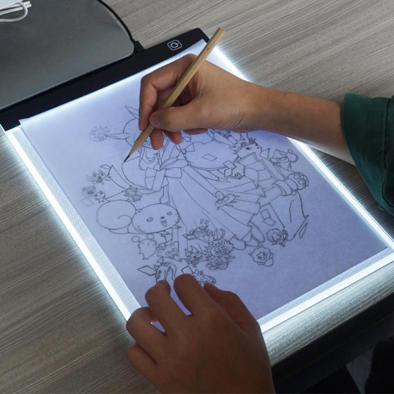 Digital Graphics Tablet A4 Digital Graphics Tablet LED Drawing Board Light Box Tracing Copy Pad 