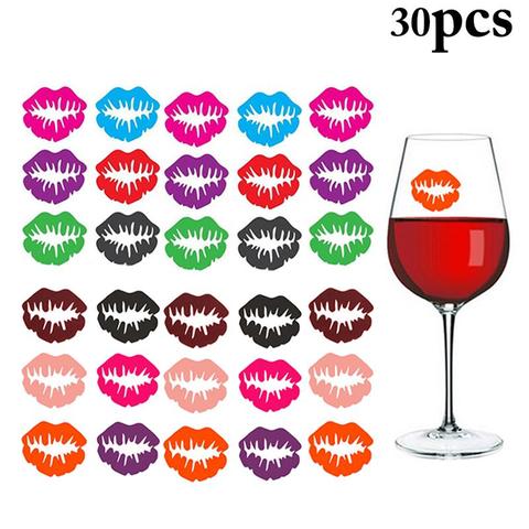 6 Pcs Silicone Red Wine Glass Marker Drink Marker Creative Lips Shape Glass  Identification Marker (Mixed) - AliExpress