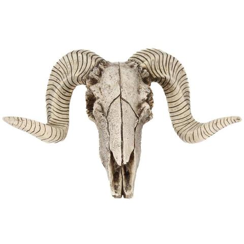 Creative 3D Horns Skull Ornament Resin Skull Retro Wall Hanging Crafts Home Office Decor Gift Animal Skull ► Photo 1/6