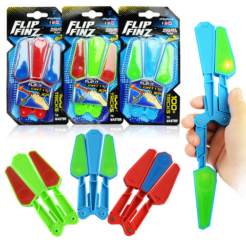 Children Flip Butterfly Knife Flipper Toys Master Light Up Finz Endless Addictive Fun Twirl It With LED Antistress Toy ► Photo 1/6