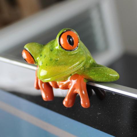 3D Frog Funny Car Office Desk Computer Decor Ornaments Miniatures Decorations, Landcrape Bonsai Garden Decor, Xmas Gift ► Photo 1/6