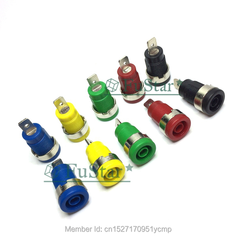 10Pcs Insulated Safety 4mm Banana Female Jack Panel Mount Socket Binding Post Connector ► Photo 1/6