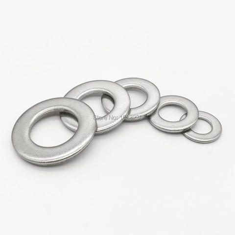 M1.6 M2 M2.5 M3 M3.5 M4 M5 M6 M8 M10 M12 M1.4 M16 M18 M20 M22 M24 GB97 DIN125 A2-70 304 Stainless Steel Flat Washer Plain Gasket ► Photo 1/3