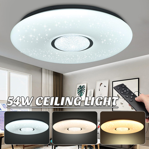 54w 2835smd 36 Led Ceiling Lamp Light Bulbs Starlight Stars Sky 3 Color Dimmable With Remote Control Ip44 180v 240v Alitools - Light Bulbs For Kitchen Ceiling