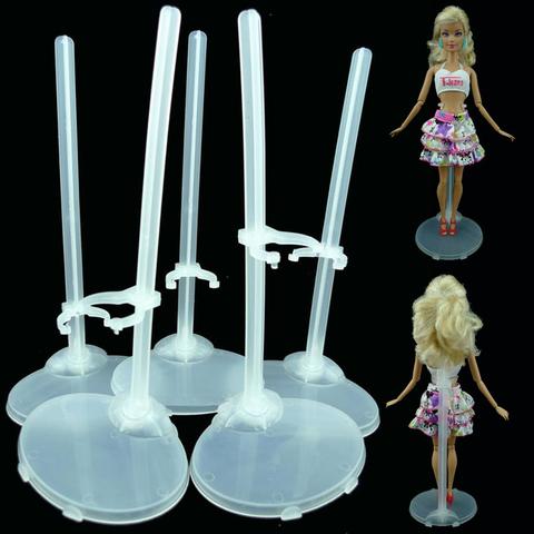 5 Pcs/Lot Doll Accessories Transparent Holder Model Display Mannequin Stands Waist Support DIY Prop for Barbie Doll 12 In. Kurhn ► Photo 1/5