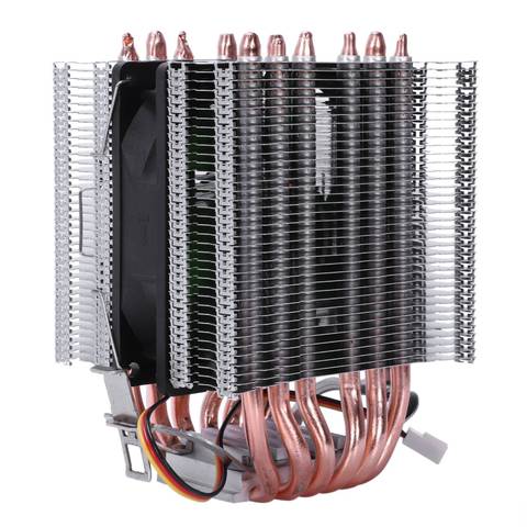 Lanshuo 6 Heat Pipe 3 Wire Without Light Single Fan Cpu Fan Radiator Cooler Heat Sink For Intel Lga 1155/1156/1366 Cooler Heat ► Photo 1/6