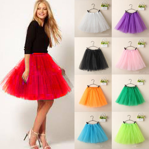 Women Vintage Tulle Skirt Short Tutu Mini Skirts Adult Fancy Ballet Dancewear Party Costume Ball Gown Mini skirt Summer 2022 Hot ► Photo 1/6