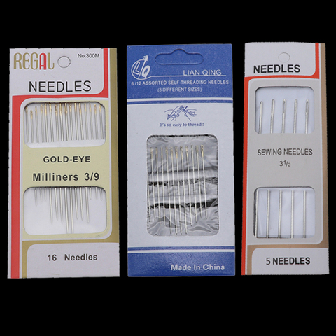 Blind needle self-tapping hand stitch set gold tail needle large needle embroidery tool DIY embroidery household tools sewing ac ► Photo 1/6
