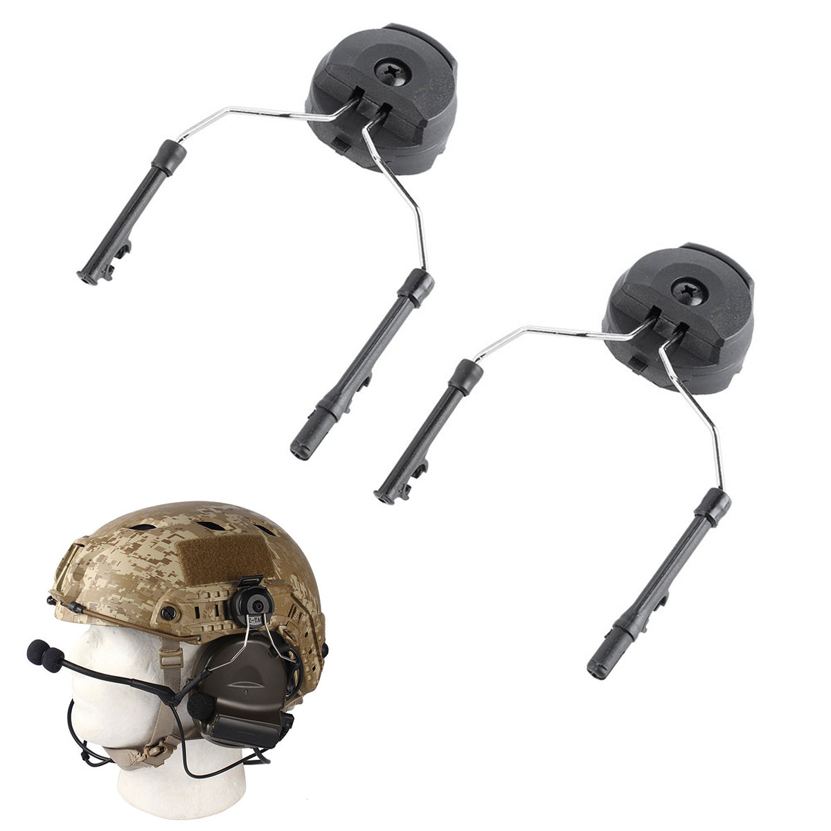 ARC Helmet Attachment Kit Peltor Rail Adapter For Ops-Core FAST Rails Adapter 