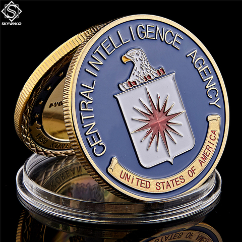 America Military US Central Intelligence Agency Coin Gold CIA Challenge Coin Collectibles With Hard Capsule ► Photo 1/6