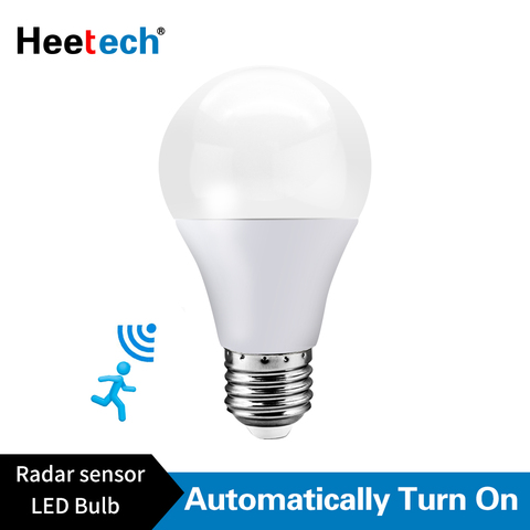 LED PIR Motion Radar Sensor Light Bulb Automatic Smart Infrared Body Lamp E27 5W 7W 9W 230V 220V 110V Blubs Bombillas Home Porch ► Photo 1/6