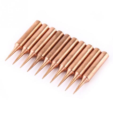 High Quality 10Pcs/set Pure Copper Low Temperature Soldering Iron Solder Tips Station Tool 900M-T-I New ► Photo 1/6