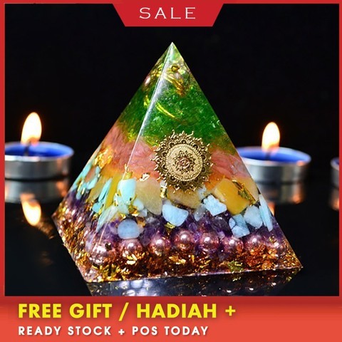 Orgonite Ariel Aura Crystal Pyramid Anahata Chakra Transparent Pyramid Jewelry Resin Decorative Craft Jewelry ► Photo 1/6