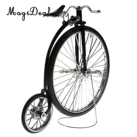 1:10 Scale Vintage Miniature Diecast Racing Bicycle Bike with with Real Brake Model Replica Kids Toy Black ► Photo 1/6