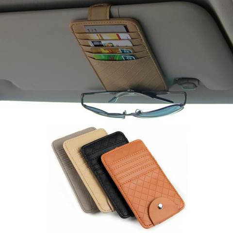 Car Auto Sun Visor Point Pocket Organizer Pouch Bag Card Glasses Storage Holder Car-styling ► Photo 1/6