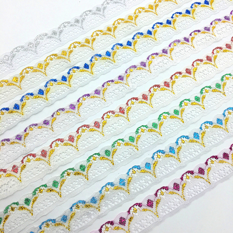 5yards/lot 30mm Wide Glitter Embroidered Net Lace Trim Fabric Garment Ribbon Headband wedding party decoration DIY Accessorie ► Photo 1/1