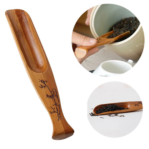 Tea Spoon Wooden Fishtail Shaped Exquisite Tea Scoops Teaspoon Teaware Accessories Tea Shovel for Home Teahouse Office ► Photo 1/6