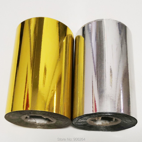 Free Ship 2 Rolls(Gold and Silver) Hot Foil Stamping Heat Transfer Anodized Gilded Paper with Cost Fee ► Photo 1/6