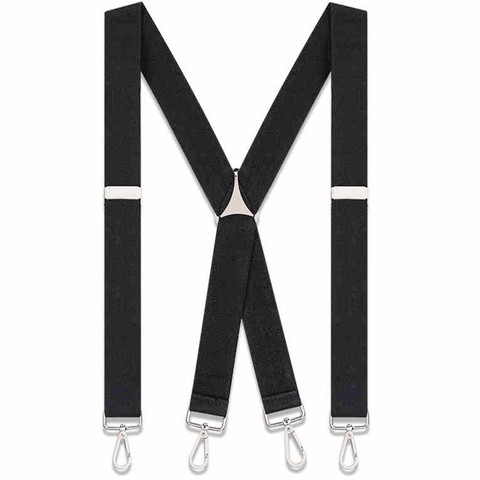 2.5cm width Triangle Metal X Back Suspensorio Classic 4 Hook Clip High Elastic Business Men Gift Suspenders Husband Father ► Photo 1/5