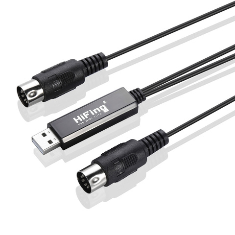 HiFing USB IN-OUT MI Cable One In One Out Interface 5 Pin Line Converter PC to Music Keyboard Adapter Cord Dropshipping ► Photo 1/6