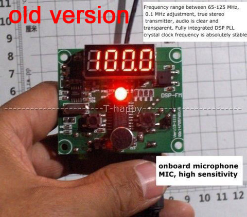 DSP-FM Technology FM Radio Transmitter Module Digital LED display FM frequency 65MHz-125MHz For Wireless Audio Sound 12V 24V ► Photo 1/6