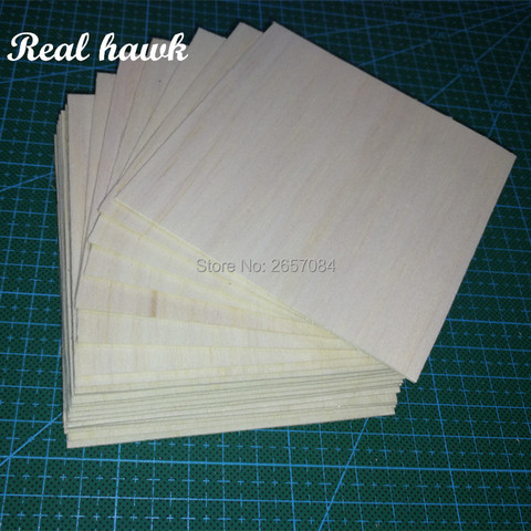 AAA+ Balsa Wood Sheet ply 20 Sheets 100x90x1mm Model Balsa Wood Can be Used for Military Models etc Smooth DIY  free shipping ► Photo 1/6