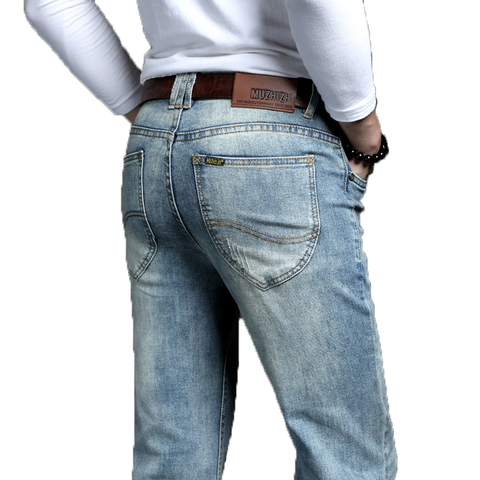Cowboy Vintage Bule Men Jeans New Arrival 2022 Fashion Stretch Classic Denim Pants Male Designer Straight Fit Trouser Size 38 40 ► Photo 1/6