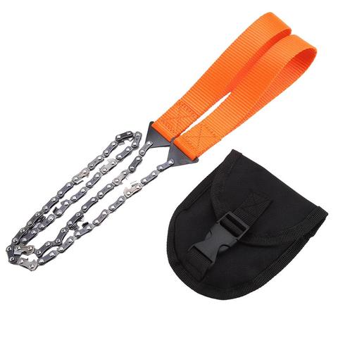 Outdoor Survival Pocket Chain Saw Hand Tools Saw Garden Chainsaw with Nylon Bag