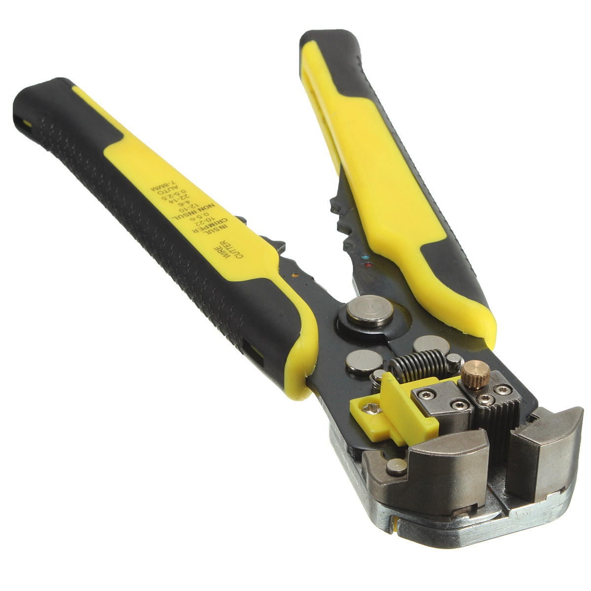 Automatic Wire Stripper Crimper Pliers Hand Stripping Crimping Tool Cable Yellow 