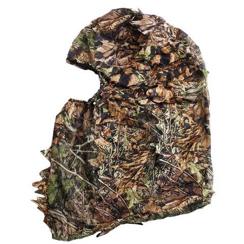 Camouflage Hunting Leafy 3D Face Mask Hood Outdoor Hunting Fishing Headgear Camo Hat ► Photo 1/6