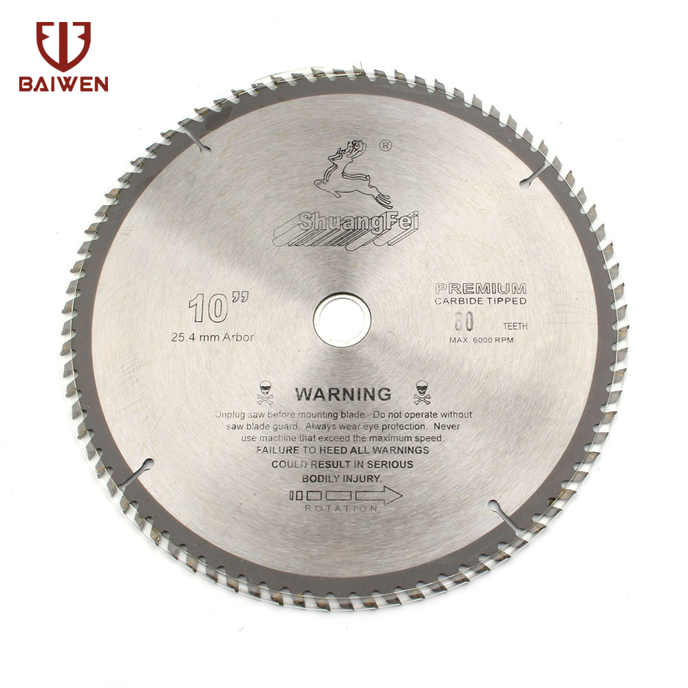 8" 80 Teeth Carbide Woodworking Circular Saw Blade For All Purpose Wood Cutting 