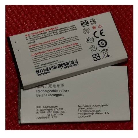 PHIXFTOP Original AB2000QWMY battery For PHILIPS E125 cellphone for Xenium CTE125 Mobile phone ► Photo 1/1