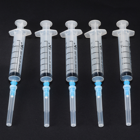 5 Set Glue Syringe 5ml Plastic Syringe with Sharp End Tip Needle And Storage Cap For Glue Dispensing Adhesives Grease ► Photo 1/6