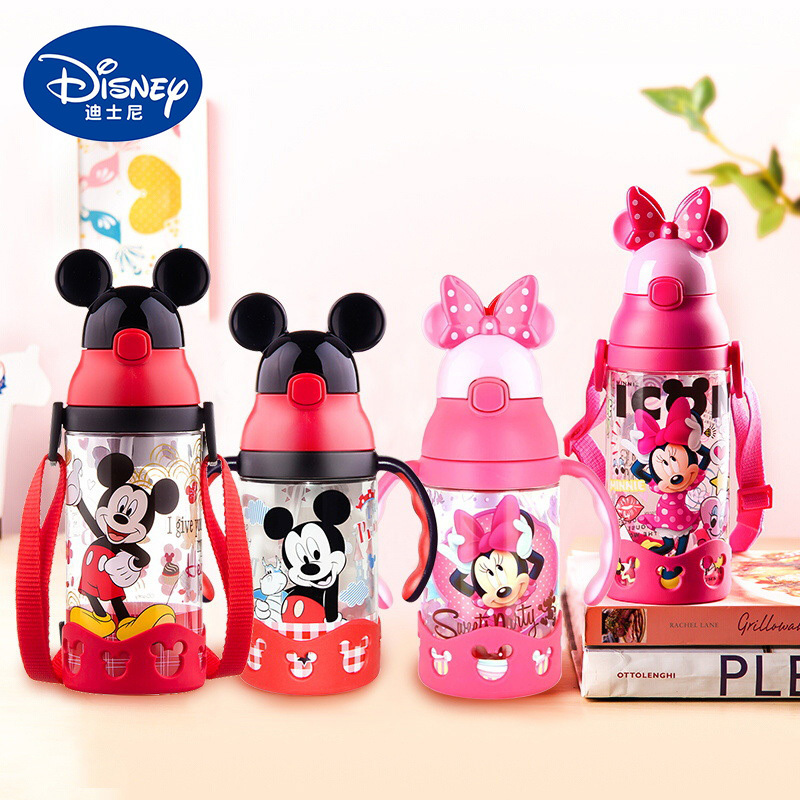 2022 Disney Baby Straw Bottle Water Cup Boys Girls Learning Drink Water  Handle Cute Babies Baby Mickey Minnie Cup - Price history & Review