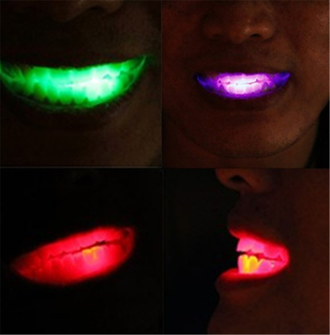 Funny LED Light Up Mouth Braces Clow Teeth Halloween Party Rave Supplies Colorful Teeth Toys Shining LED Lights 3 ► Photo 1/4