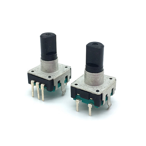 5pcs 360 Degree Rotary Encoder EC12 RE12 Audio Encoder Coding 5Pin 24 Position With Push Button Switch Handle Length 15MM ► Photo 1/5