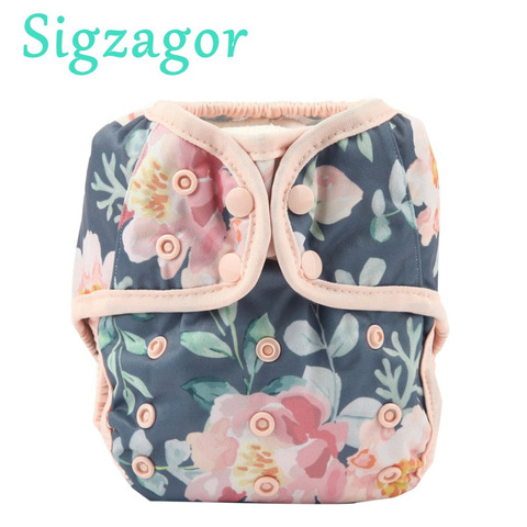 [Sigzagor]2022 NEW One Size Baby Cloth Diaper Cover Nappy Double Gusset 4-13kg 45 Designs ► Photo 1/6