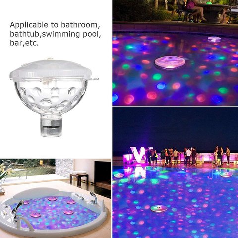 Floating Underwater Light RGB Submersible LED Disco Light Glow Show Swimming Pool Hot Tub Spa Lamp Bath Light ► Photo 1/6