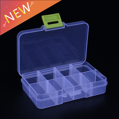 New 8 Slots Cells Colorful Portable Jewelry Tool Storage Box Container Ring Electronic Parts Screw Beads Organizer Plastic Case ► Photo 1/4