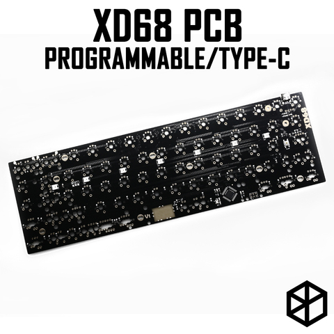 xiudi xd68 pcb 65% Custom Mechanical Keyboard Support TKG-TOOLS Underglow RGB PCB programmed kle Lots of layouts ► Photo 1/6