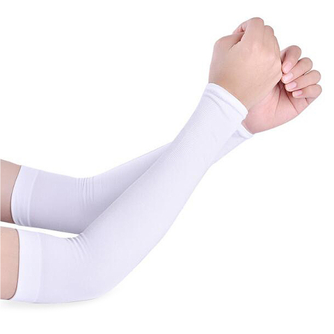 1 Pair Men Women Arm Warmers Summer Arm Sleeves Sun UV Protection outdoor Drive Sport Travel Arm Warmers White Black Arm Cover ► Photo 1/6