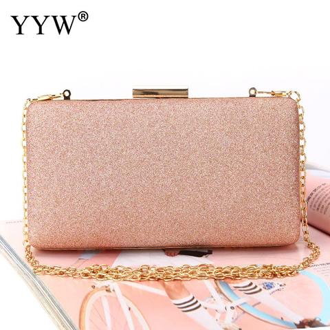 Women Evening Clutch Bag Diamond Sequin Clutch Female Crystal Day Clutches Wedding Purse Party Banquet Box Chain Bags For Women ► Photo 1/6