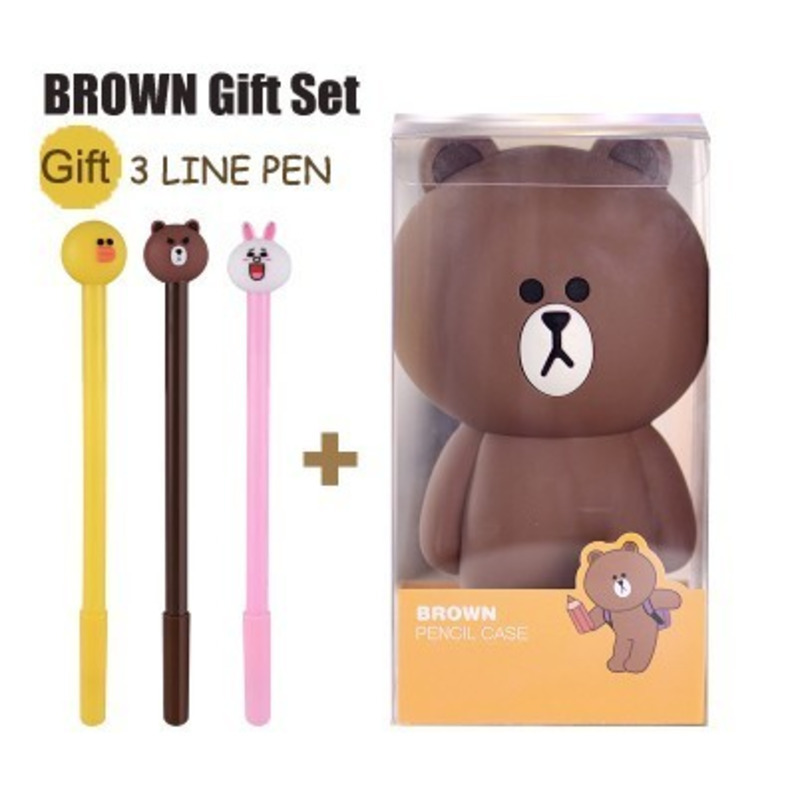 Cheng Pin Cartoon Pencil Case Container Kawaii Cute Silicone Brown Bear  Rabbit 3D Pencil bag Bags Kids Toys Gifts Kids Decor - Price history &  Review