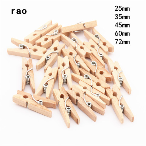 Made in China 25mm 35mm 45mm 60mm 72mm log Wooden  Clips  Photo Clips Clothespin Craft Decoration Clips School Office clips ► Photo 1/6
