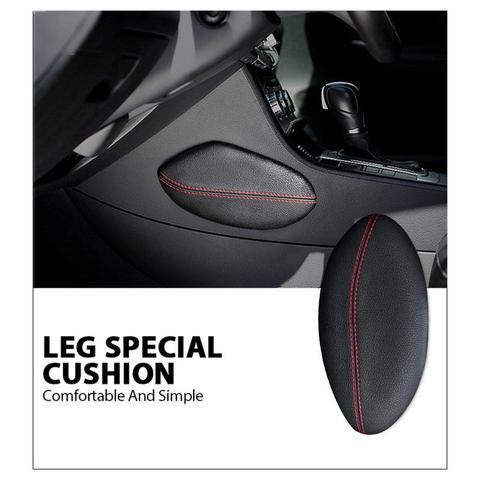Universal Car Seat Cushion Foot Support Pillow Leather Leg Cushion Knee Pad Thigh Support Pillow Interior Car Accessories ► Photo 1/6
