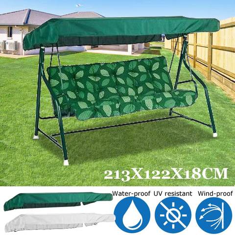 213x122x18cm Uv Resistant Garden Swing Chair Cover Shade Top Sail Waterproof Dust Outdoor Courtyard Hammock Tent Alitools - Garden Swing Chair With Shade