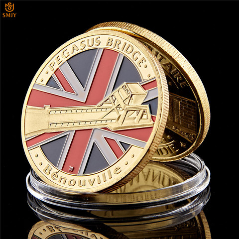 WW II British Airborne Army Landing Gold Plated In Normandy Anniversary Challenge Coin Collectible Metal Gift ► Photo 1/6